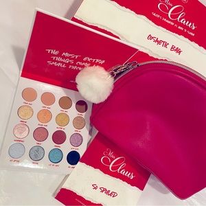 BH COSMETICS SO SPOILED MISS CLAUS EYESHADOW PALETTE Cosmetic Bag BNIB Christmas